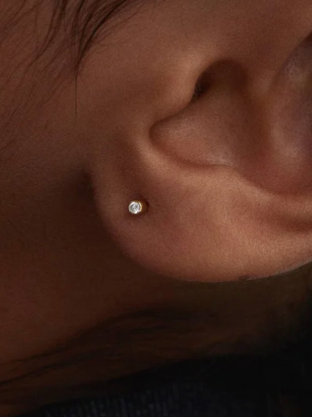 Mejuri Micro Diamond Flatback Stud